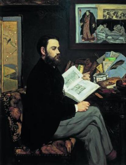 'Retrato de Émile Zola', de Édouard Manet. 1868.