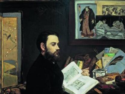 'Retrato de Émile Zola', de Édouard Manet. 1868.