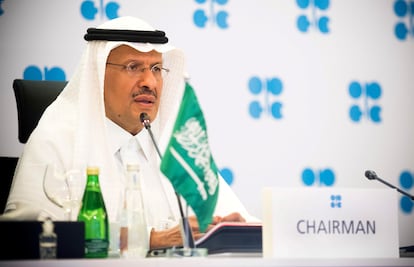 El ministro de Energía de Arabia Saudí, Abdulaziz bin Salman Al-Saud, durante una reunión de los países exportadores de crudo, el año pasado.