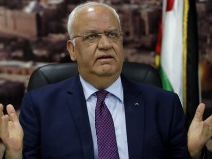 El secretario de la Organización para la Liberación de Palestina, Saeb Erekat, en 2018 en Ramala.