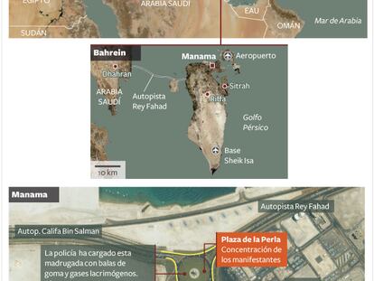 Los puntos calientes de la revuelta en Bahréin