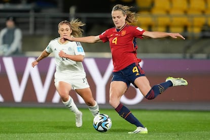 Irene Paredes durante el primer partido de España en el Mundial de Australia y Nueva Zelanda, ante Costa Rica el pasado viernes.