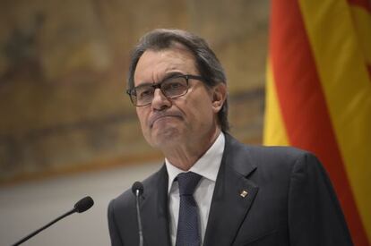 Artur Mas, al gener, quan va anunciar la seva retirada.