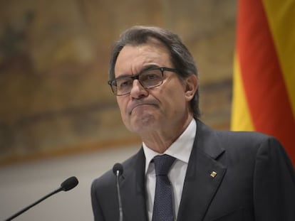 Artur Mas, al gener, quan va anunciar la seva retirada.