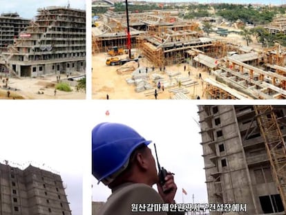 Imágenes del complejo emitidas por la televisión norcoreana que ha recopilado la página web NKPro.