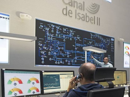 Centro de control del Canal de Isabel II, en 2020.