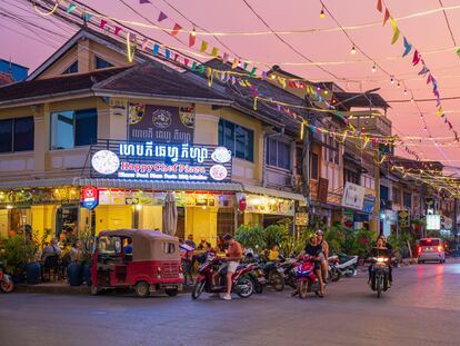 El distrito Old Market de la ciudad de Kampot, en Camboya.