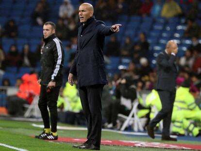 Zidane, durante el Madrid-Fuenlabrada.