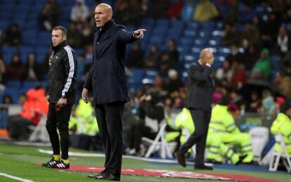 Zidane, durante el Madrid-Fuenlabrada.