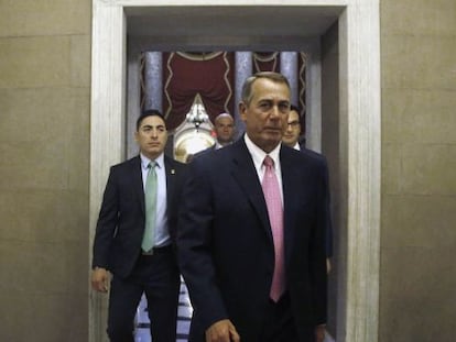 Boehner, este martes en el Capitolio.