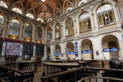 Vista del interior del Palacio de la Bolsa de Madrid.