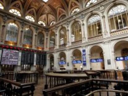 Vista del interior del Palacio de la Bolsa de Madrid.