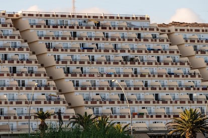 Apartamentos turístics en Morro Jable (Fuerteventura), ayer. 