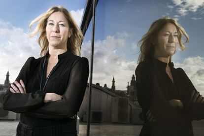 La consejera Neus Munté, en la azotea del Departamento de Bienestar Social.