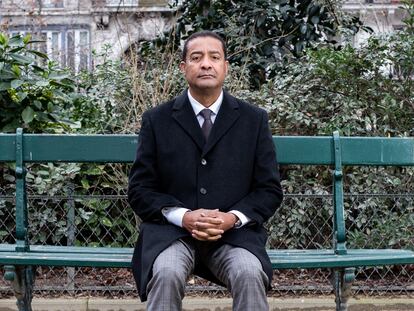 Juan Carlos Ondo, expresidente de la Corte Suprema de Guinea Ecuatorial, en París el pasado mes de enero.