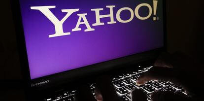 Logo de Yahoo en un ordenador.