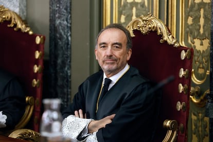 El presidente de la Sala Segunda del Tribunal Supremo, Manuel Marchena, durante la toma de posesin del vicepresidente del Supremo, Dimitry Berberoff, en octubre pasado.