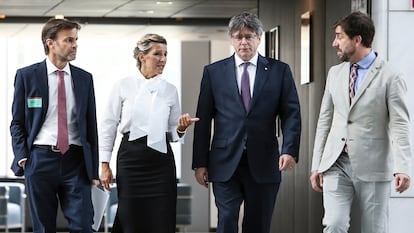 Yolanda Díaz y Carles Puigdemont