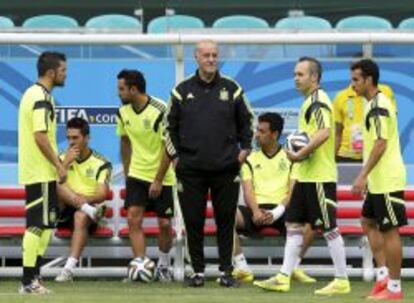 Jornada de entrenamiento de la selección española.