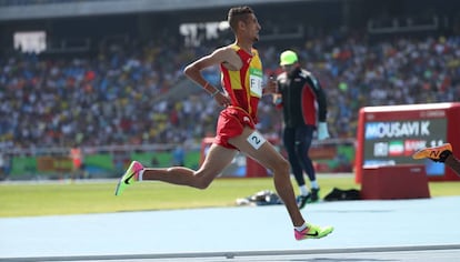 Ilias Fifa, durante la carrera de 5.000 metros de Río 2016