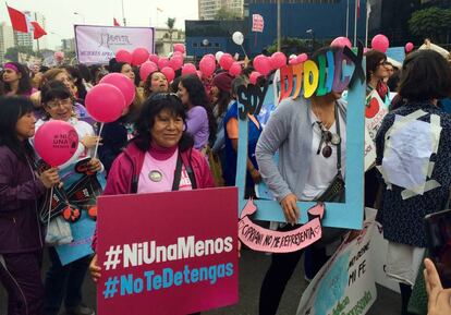 Una marcha contra la violencia de g&eacute;nero.