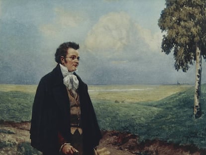 Retrato de Franz Peter Schubert (Vienna, 1797-1828) en el campo vienés.