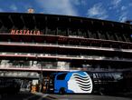 Soccer Football - Champions League - Round of 16 Second Leg - Valencia v Atalanta Preview - Mestalla, Valencia, Spain - March 9, 2020   The Atalanta team bus arrives at the stadium as they train behind closed doors while the number of coronavirus cases grow around the world   REUTERS/Susana Vera