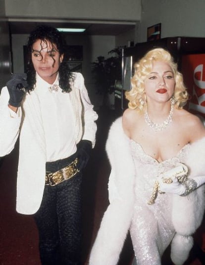 Madonna con Michael Jackson en la entrega de los premios Oscar de 1991.