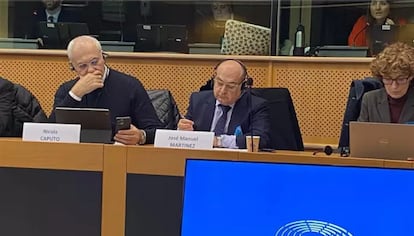 El director general de Pesca de la Junta de Andalucía, José Manuel Martínez Malia, en Bruselas. / EP