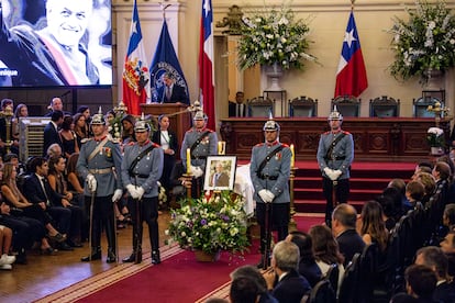 La ceremonia funeraria en el exCongreso, este viernes.