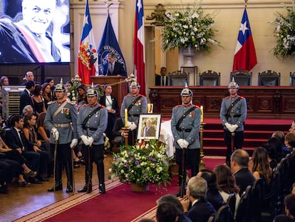 La ceremonia funeraria en el exCongreso, este viernes.