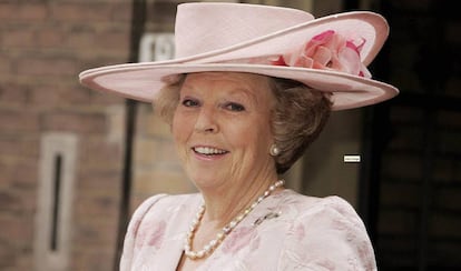 Beatriz de Orange, con uno de sus sombreros.
