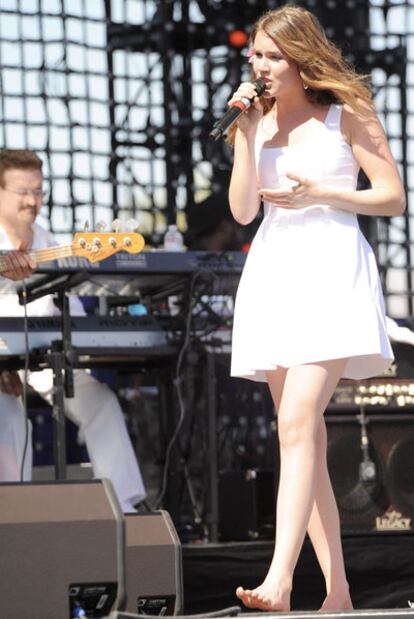 La cantante Joss Stone, en el festival de Coachella en 2009.