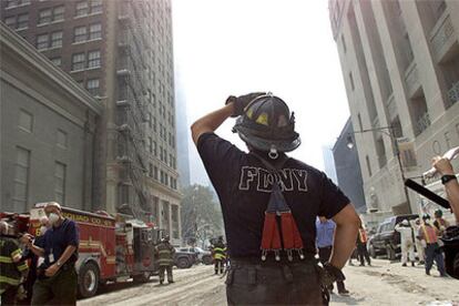 Bomberos de Nueva York, tras el ataque a las Torres Gemelas.