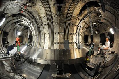 Aspecto del interior del proyecto ITER en Cadarache, Francia.