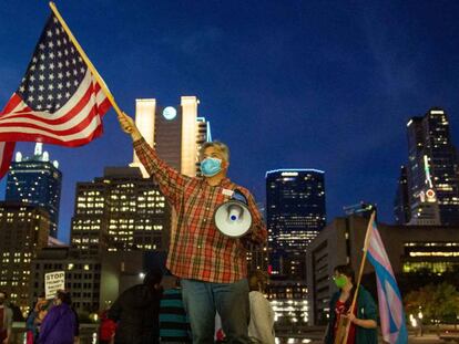 Manifestantes en Dallas, Texas. 