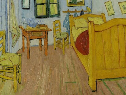 &#039;El dormitorio en Arl&eacute;s&#039; inmortaliz&oacute; la cama del artista.
 