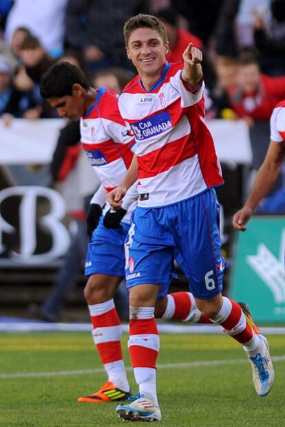 Siqueira celebra un gol.