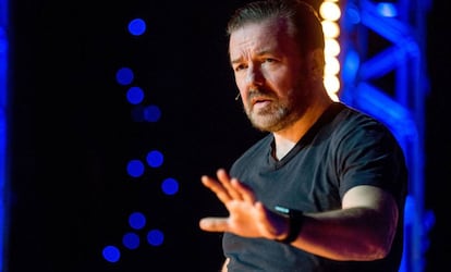 Ricky Gervais, durante el monólogo 'Humanity'.