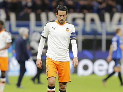 Dani Parejo, después del partido de Champions contra el Atalanta.