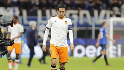 Dani Parejo, después del partido de Champions contra el Atalanta.