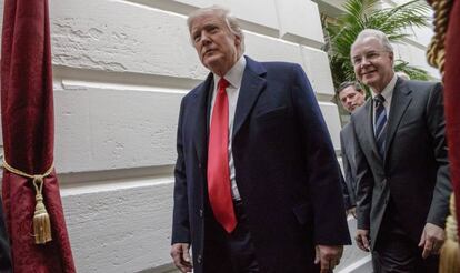 Trump, tras una reunión para buscar votos de los representantes republicanos en marzo.