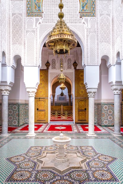 El mausoleo de Moulay Ismail en la ciudad marroquí de Meknes.
