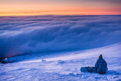 Snowboarder en Ruka