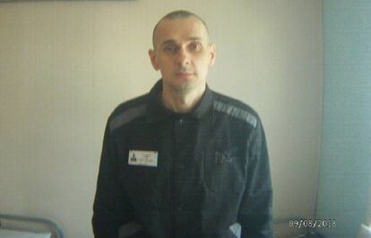 Sentsov, en su celda rusa este 9 de agosto.