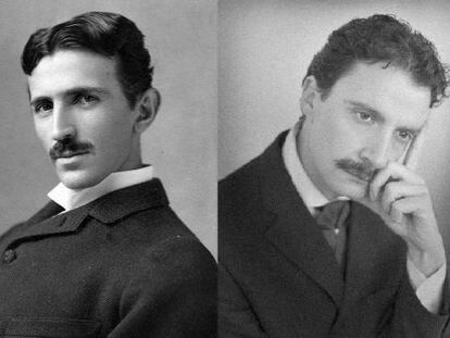 El verdadero Tesla y su encarnaci&oacute;n por parte de un actor.