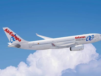 Un avión Airbus de Air Europa.