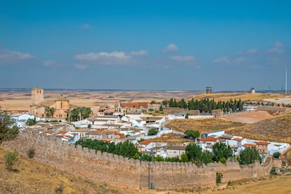 Panorámica de Belmonte, en la provincia de Cuenca. Belmonte, Cuenca.