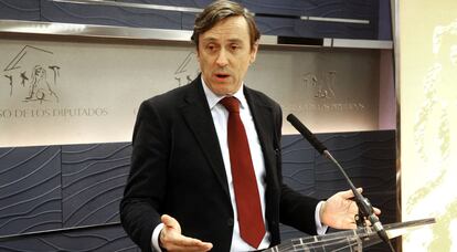 El portavoz parlamentario del PP, Rafael Hernando, este miércoles.