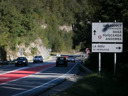 Carretera C-16, en su tramo entre Cercs y Bagà, una de las vías que tenían que desarrollarse con el plan olímpico.